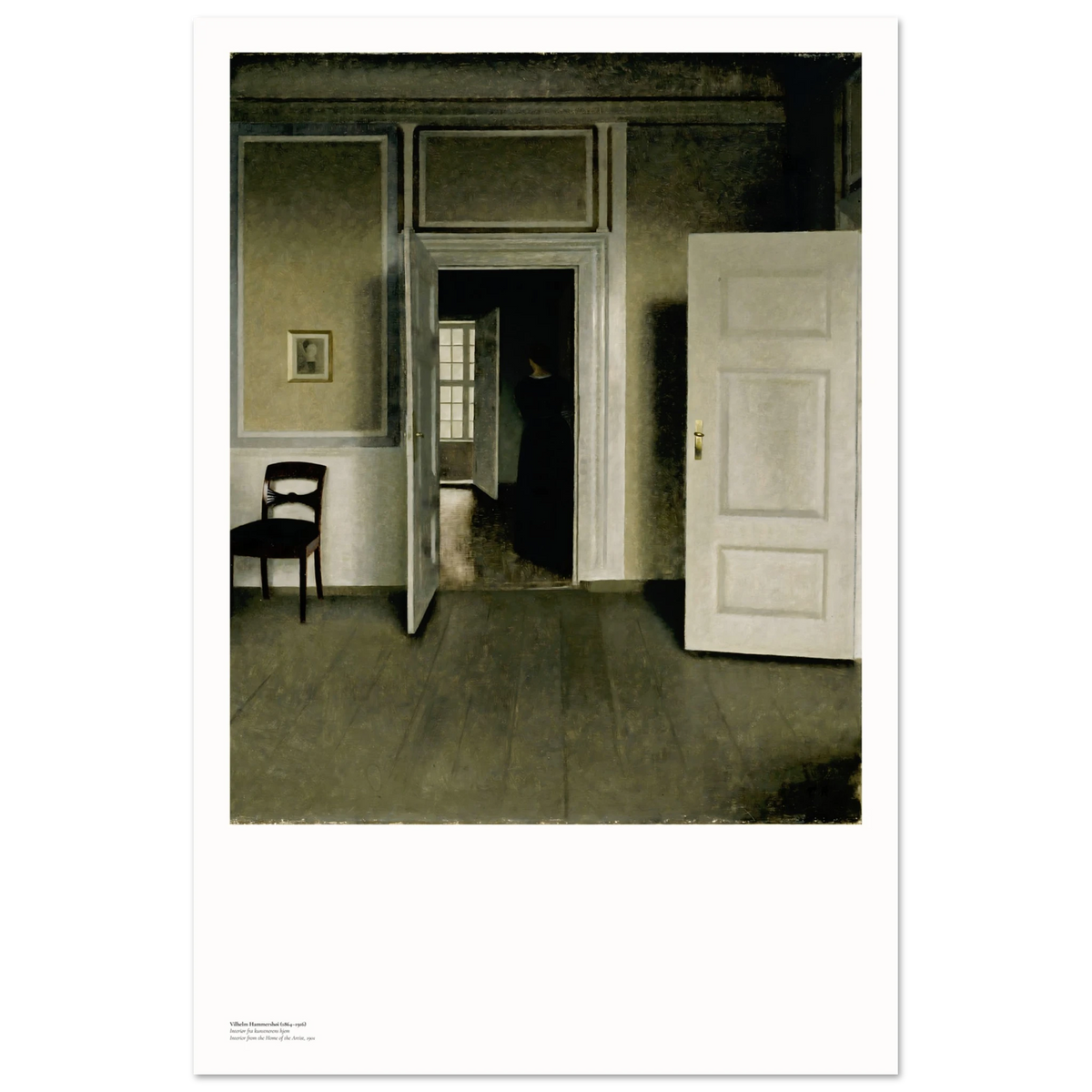 Interior from the Home of the Artist by Vilhelm Hammershøi, a Danish interior painting in muted tones.